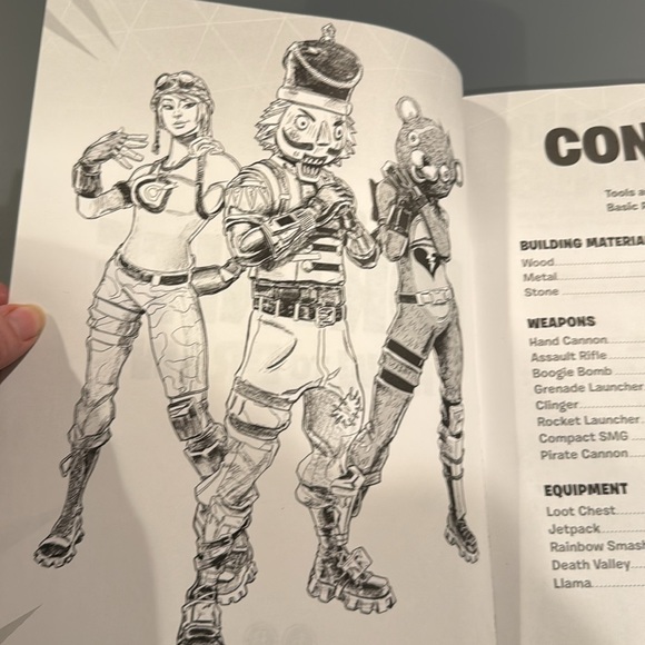 Black and Gray Fortnite Pajama Set and How to Draw book - Picture 8 of 10